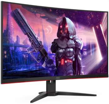 Монитор AOC 31.5'' 16:9 1920х1080 VA, Curved, nonGLARE, 250cd/m2, H178°/V178°, 3000:1, 80M:1, 16.7M, 1ms, VGA, 2xHDMI, DP, Tilt, 3Y, Black C32G2AE