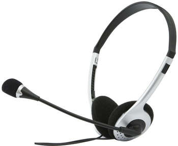 Гарнитура Sven Наушники с микрофоном AP-010MV черный/серебристый 2м накладные оголовье