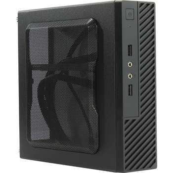 Корпус PowerMan ME100S-BK U3*2, front fan 4cm, HDD frame Upper type+ "L"+"I" types 120W adapter, GM-120 DC-ATX Mini ITX [6133715]