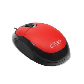CBR CM 102 Red USB {Мышь, оптика, 1200dpi, офисн., провод 1,3м}