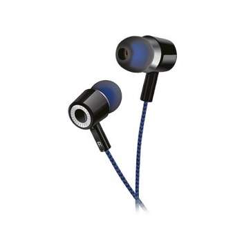 Наушники Perfeo внутриканальные MILD черные черно-синий тканевый провод [PF_A4483]
