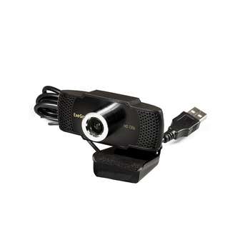 Веб-камера EXEGATE EX287377RUS BusinessPro C922 HD (матрица 1/3" 1,3 Мп, 1280х720, 720P, 30fps, 4-линзовый объектив, ручной фокус, USB, микрофон с шумоподавлением, универсальное крепление