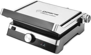 Гриль POLARIS ЭлектроBrilliant Collection PGP 1902 2000Вт серебристый/черный
