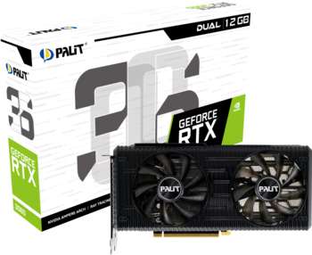 Видеокарта Palit RTX3060 DUAL 12G GDDR6 192bit 3-DP HDMI NE63060019K9-190AD