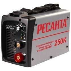 Сварочный аппарат РЕСАНТА САИ 250К 65/38 компакт [65/38] {154В-242В, макс.7,7кВт, 10А-250А, ПВ 70%, напр. холостого хода 80В, напр. 29В, макс. диаметр электрода 6,мм, 4,1кг} 4606059018896