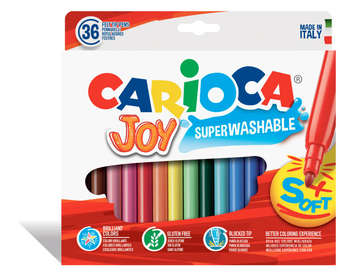 Carioca Фломастеры Joy 40616 36цв. коробка с европодвесом