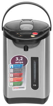 Чайник/Термопот STARWIND STP2230 3.2л. 750Вт черный/серебристый