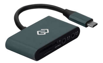 Аксессуар для ноутбука Digma Устройство чтения карт памяти USB Type-C CR-CA2512-G серый