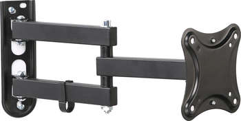 Кронштейн для ТВ Hama Кронштейн для телевизора R1 118153 черный 10"-27" макс.15кг настенный поворотно-выдвижной и наклонный