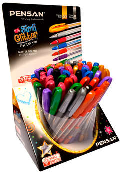 Ручка гелевая PENSAN Набор ручек гелев. Glitter Gel  9цв. с блестками