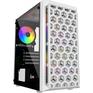Корпус Powercase CMIMTW-L3 Mistral Micro T3W, Tempered Glass, Mesh, 2x 140mm + 1х 120mm 5-color fan, белый, mATX