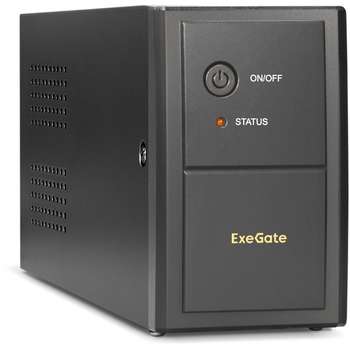 Источник бесперебойного питания EXEGATE EP276528RUS ИБП Power Back BNB-650  <650VA, Black, 2 евророзетки>
