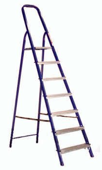 Стремянка ALUMET М8407 односторонняя сталь/алюминий 7ступ.