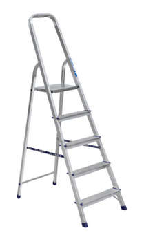 Стремянка ALUMET АМ705 односторонняя алюминий 5ступ.