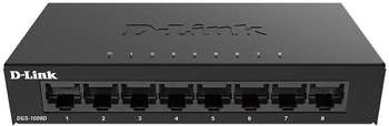 Коммутатор D-Link DGS-1008D/K2A 8x1Гбит/с неуправляемый