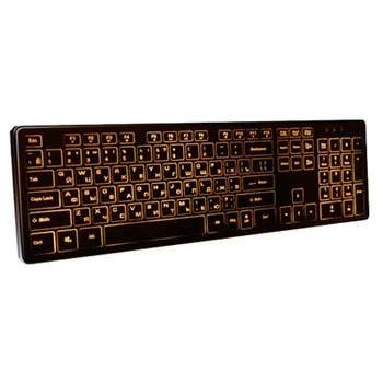 Клавиатура Dialog Katana KK-ML17U BLACK - Multimedia, с янтарной подсветкой клавиш, USB, черная