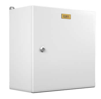 Шкаф электрический ELBOX Шкаф электротехнический EMW-800.600.300-1-IP66 одноствор. настенный 800мм 600мм 300мм 285мм IP66 несъемн.бок.пан. 150кг серый