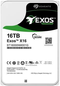 Жесткий диск HDD Seagate 16Tb ST16000NM001G Exos X16 512E 256Mb 3.5"