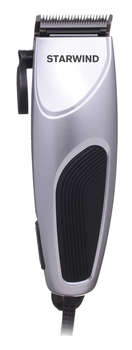 Триммер для волос STARWIND Машинка для стрижки SHC 777 серебристый/черный 8Вт