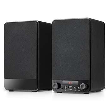 Акустическая система Dialog Jazz AJ-13 BLACK - акустические колонки 2.0, 2*15W RMS, Bluetooth, FM, USB+microSD reader
