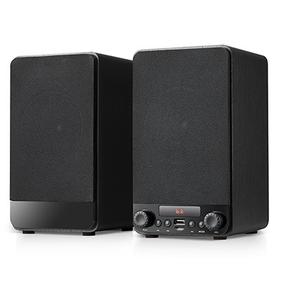 Акустическая система Dialog Jazz AJ-13 BLACK - акустические колонки 2.0, 2*15W RMS, Bluetooth, FM, USB+microSD reader