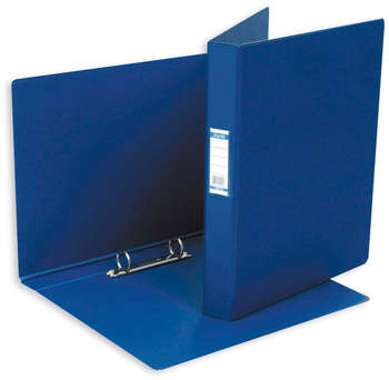 Папки и файлы NONAME Папка на 2-х кольцах 1300-01 A4 картон/ПВХ кор.35мм торц.карм с бум. встав темно-синий вмест.200лист.