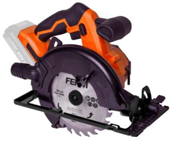Пила циркулярная FERM Акк. циркулярная  Li-Ion 20 В Компл Solo , глубина реза 45 мм., диаметр диска 165 мм., диаметр посадочного отверстия 16 мм, переключатель блокировки, регулировка глубины реза, регулировка угла наклона 0-45, паралельная направляющая, адаптр пылесоса. CSM1049