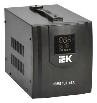 Стабилизатор напряжения IEK Home 1.5кВА однофазный черный