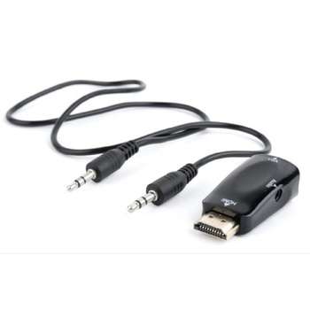 Кабель Bion Expert Переходник HDMI - VGA + стерео-аудио, 19M/15F & mini-jack 3.5mm [BXP-A-HDMI-VGA-02]