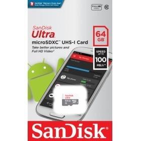 Карта памяти SanDisk Micro SecureDigital 64Gb SDSQUNR-064G-GN3MN Ultra Light w/o adapter