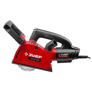 Штроборез ЗУБР [ЗШ-30-1200 Т]  { макс. глубина паза 30 мм, 125 мм, пылезащита, подключение пылесоса, защита от перегрузки, 1200 Вт }