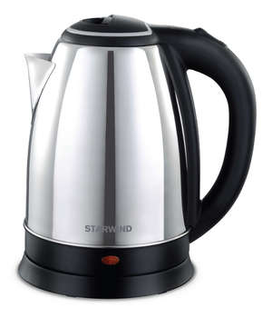 Чайник/Термопот STARWIND Чайник электрический SKS1051 1.8л. 1500Вт серебристый матовый/черный корпус: металл/пластик