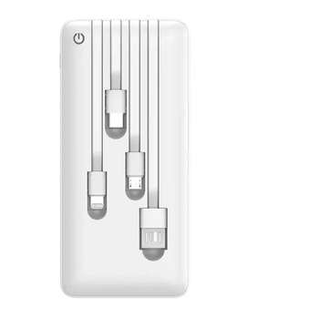 Внешний аккумулятор Perfeo Powerbank ABSOLUTE 10000mah In Micro usb,USB /Out USB,Micro usb,Type-C,Lightning, 2.1А/ White