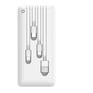 Внешний аккумулятор Perfeo Powerbank ABSOLUTE 10000mah In Micro usb,USB /Out USB,Micro usb,Type-C,Lightning, 2.1А/ White