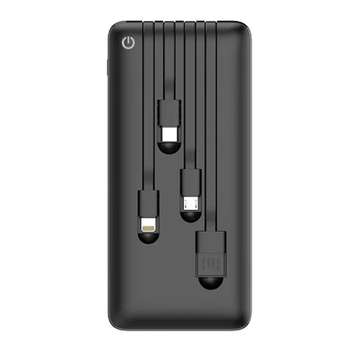 Внешний аккумулятор Perfeo Powerbank ABSOLUTE 10000mah In Micro usb,USB /Out USB,Micro usb,Type-C,Lightning, 2.1А/ Black