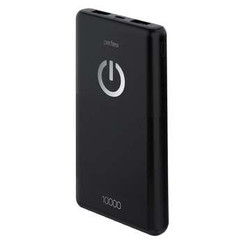 Внешний аккумулятор Perfeo Powerbank 10000 mah + Micro usb /In Micro usb /Out USB 1 А, 2.1A/ Black