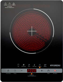 Настольная плита HYUNDAI Плита Инфракрасная HYC-0120 черный стеклокерамика