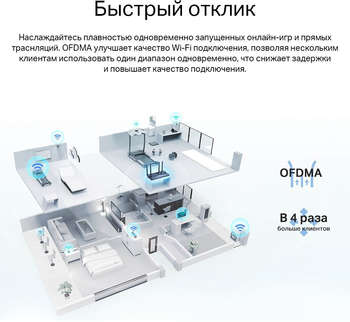 Маршрутизатор TP-LINK Роутер беспроводной Archer AX23 AX1800 10/100/1000BASE-TX черный