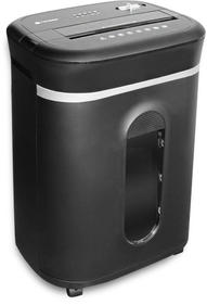 Шредер HELEOS УМ28-4 черный/серебристый  фрагменты 17лист. 28лтр. скрепки скобы пл.карты CD