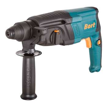 Перфоратор BORT BHD-850X [91272539] { SDS+, 850 Вт, 3,2 Дж, 1300 об/мин, 5500 уд/мин, 3,1 кг, набор аксессуаров 9 шт, сверление, сверление + удар, долбление }