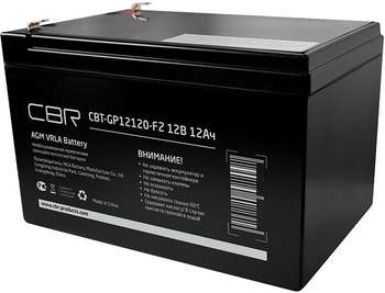 Аккумулятор для ИБП CBR Tech Аккумуляторная VRLA батарея CBT-GP12120-F2 , клеммы F2
