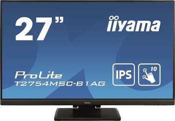 Монитор IIYAMA 27" Touch T2754MSC-B1AG черный IPS LED 16:9 HDMI M/M HAS 300cd 178гр/178гр 1920x1080 60Hz VGA FHD USB Touch 6.6кг