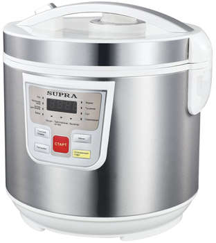 Мультиварка SUPRA MCS-4115 5л 900Вт серебристый/белый