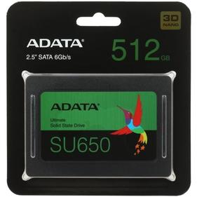 Накопитель SSD A-DATA SSD 512GB SU650 ASU650SS-512GT-R {SATA3.0}
