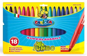 Carioca Фломастеры Jumbo 40566 18цв. блистер