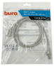 Патч-корд BURO UTP-6-1M-G UTP 4 пары cat.6 CCA molded 1м серый RJ-45