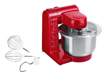 Кухонная машина BOSCH MUM44R1 планетар.вращ. 500Вт красный