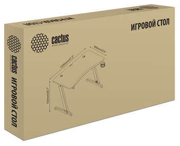 Компьютерный стол CACTUS Стол игровой CS-GTZ-RDBK-CARBON столешница МДФ карбон каркас красный
