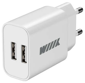 Аксессуар для планшета WIIIX Сетевое зар./устр. UNN-1-2-01 12W 2.4A 2xUSB универсальное белый