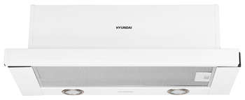 Вытяжка HYUNDAI встраиваемая HBH 6236 WG белый управление: кулисные переключатели